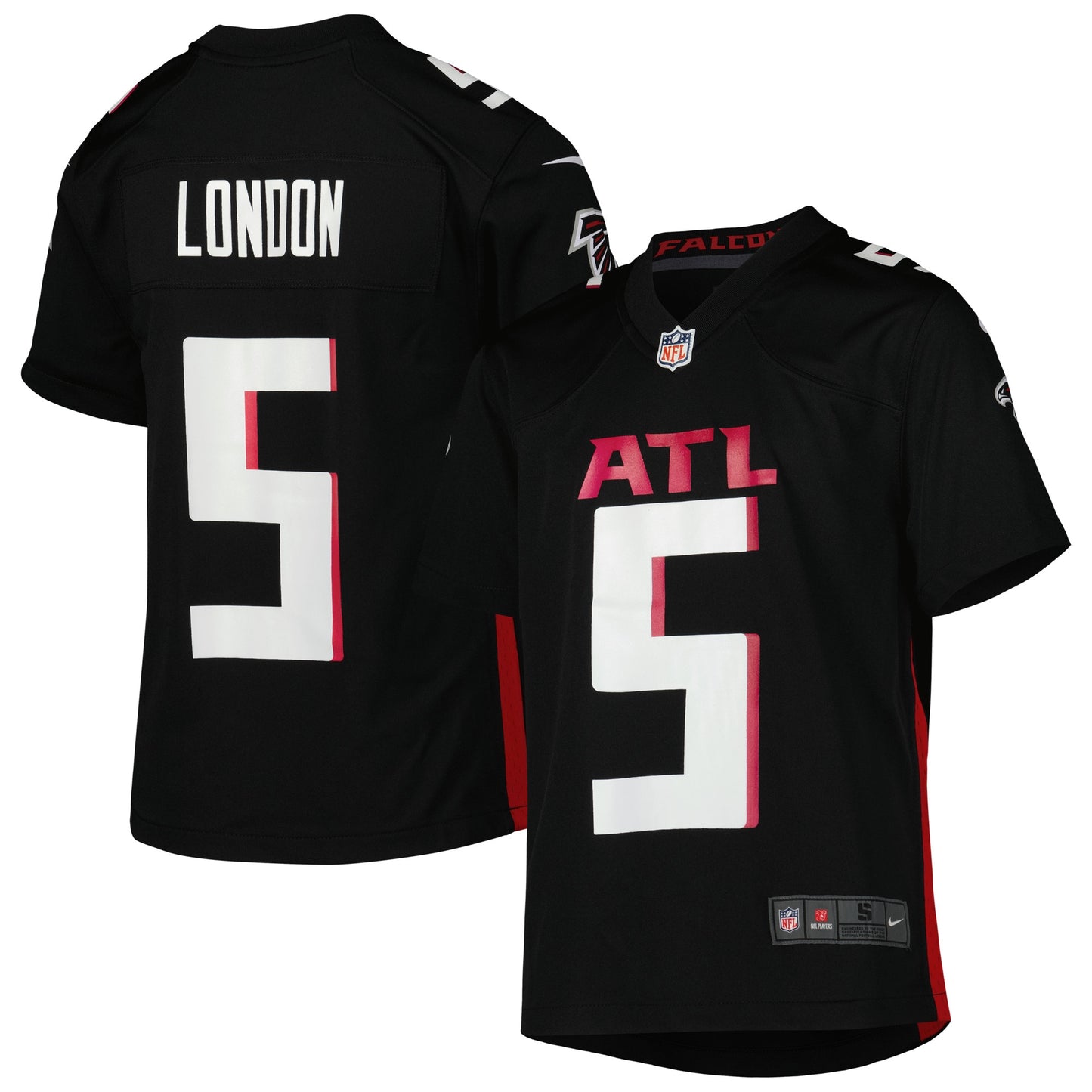 Drake London Atlanta Falcons Nike Youth Game Jersey - Black
