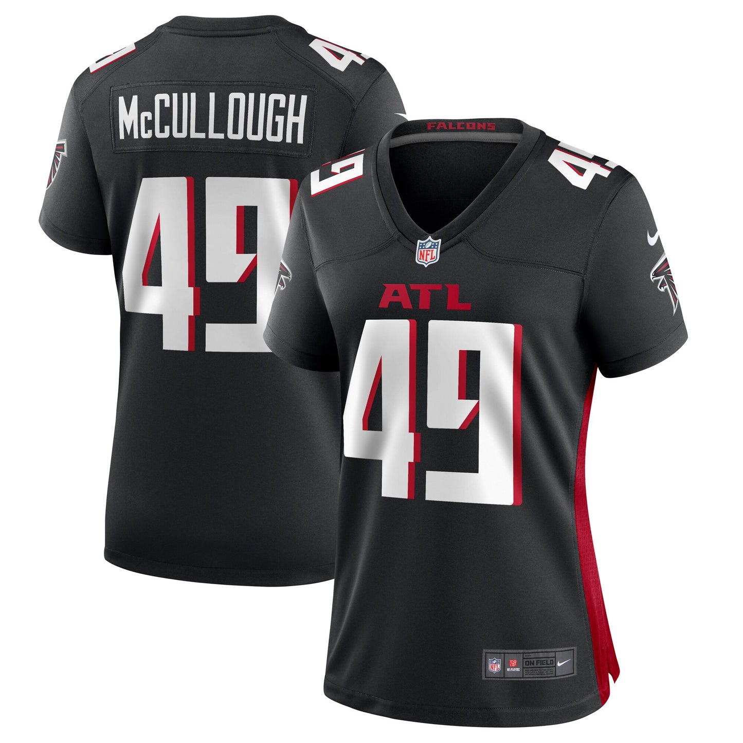Liam McCullough Atlanta Falcons Nike Women's Team Game Jersey - Black