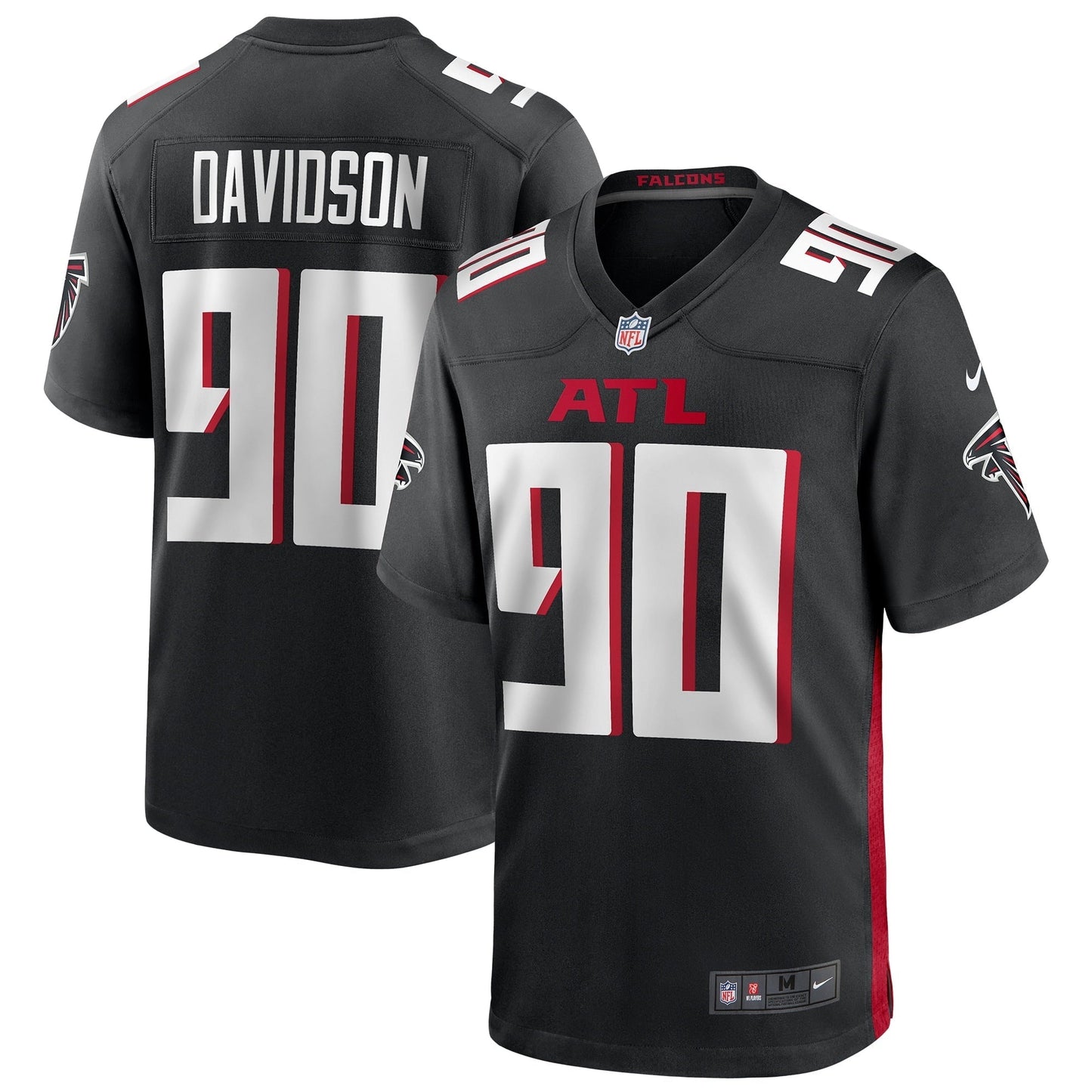 Men's Nike Marlon Davidson Black Atlanta Falcons Player Game Jersey