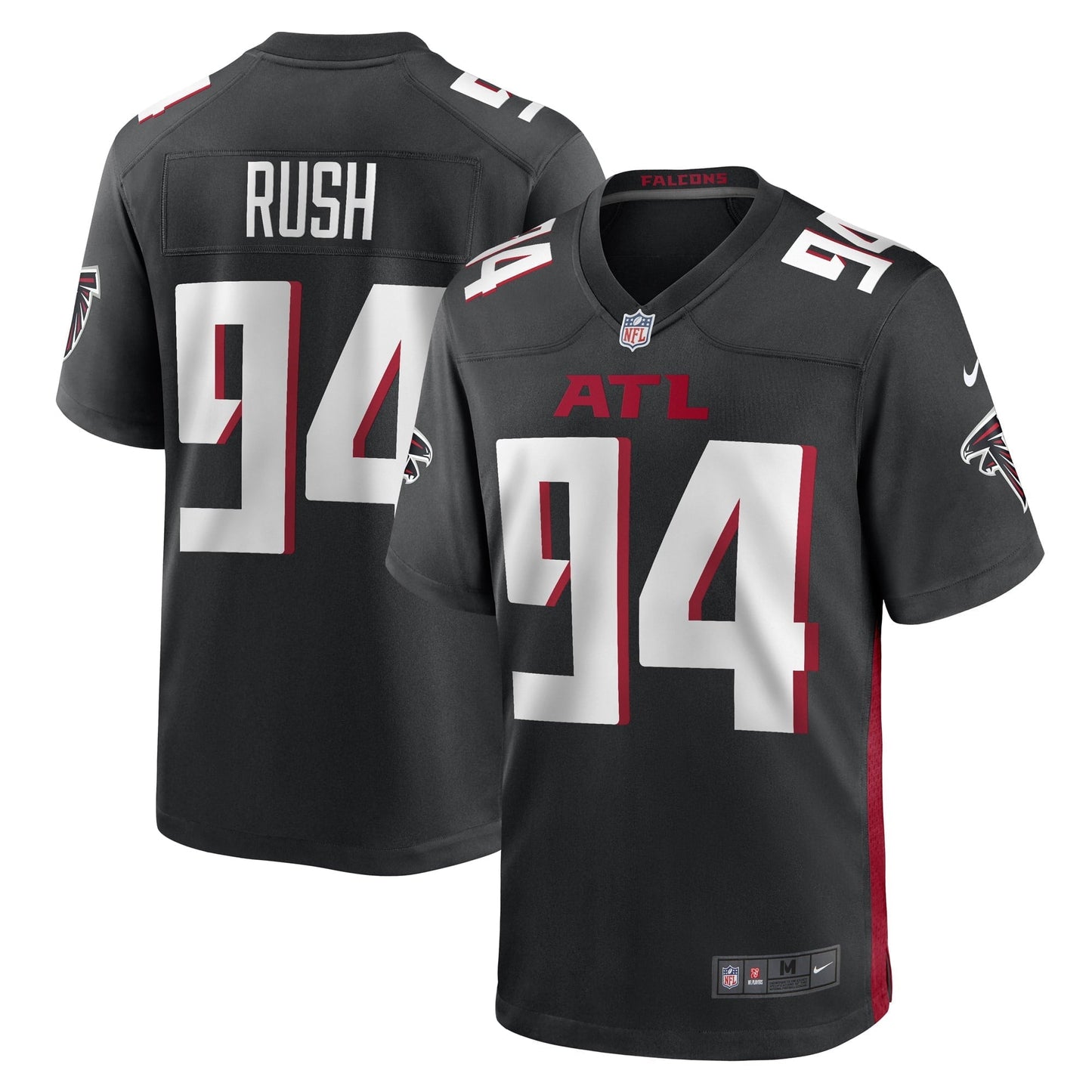 Men's Nike Anthony Rush Black Atlanta Falcons Game Player Jersey