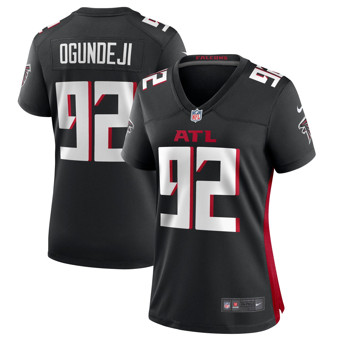 Adetokunbo Ogundeji Atlanta Falcons Nike Women's Game Jersey - Black