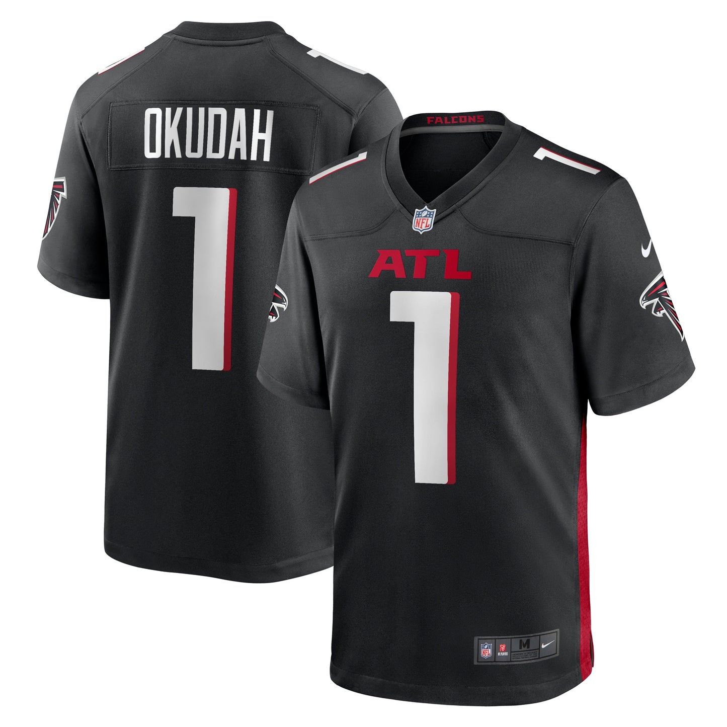 Jeff Okudah Atlanta Falcons Nike Game Player Jersey - Black